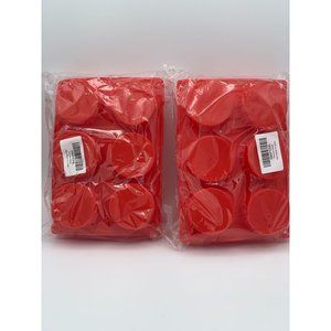 Round Silicone Molds, Baking, Crafts, Wax 18 ct NEW Red